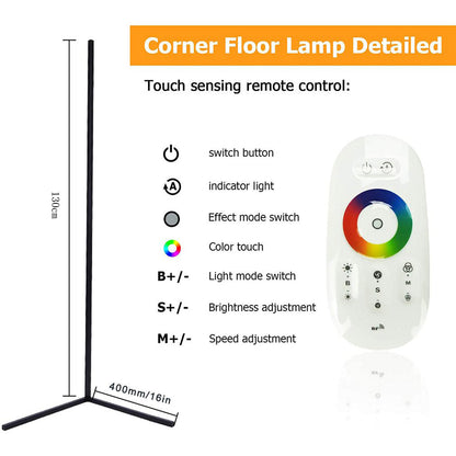 Sectional RGB Triangle Floor Lamp Living Room Bedroom Modern Minimalis