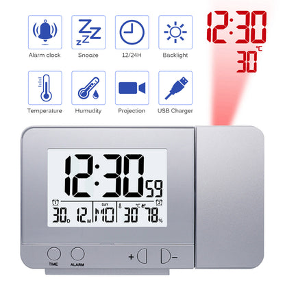 LED Display  Projector Clock with Backlight Rotate