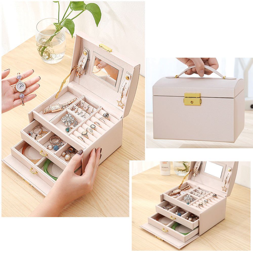 Jewelry Box Leather Earring Rings