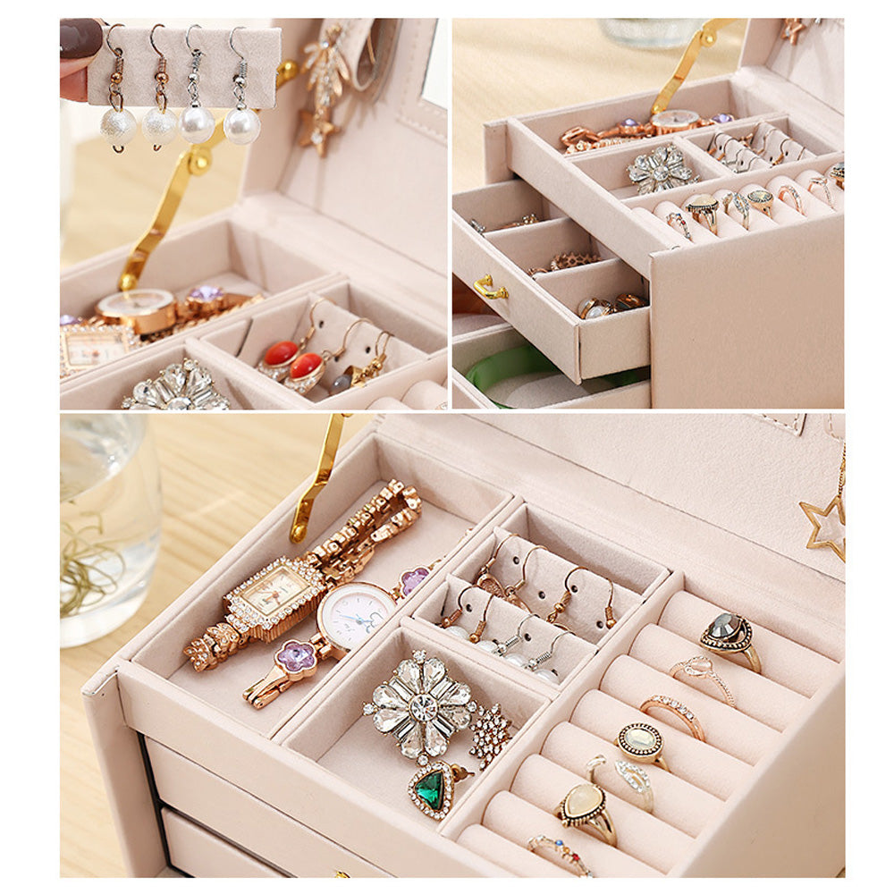 Jewelry Box Leather Earring Rings