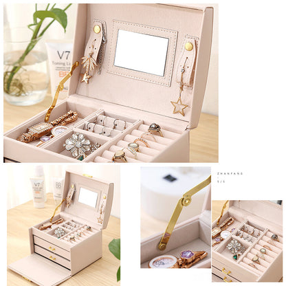 Jewelry Box Leather Earring Rings