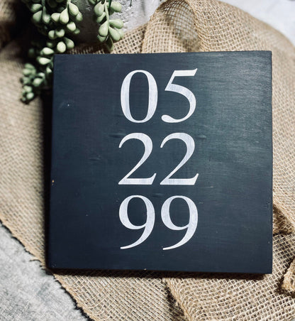 Personalized Important Date Wooden Sign