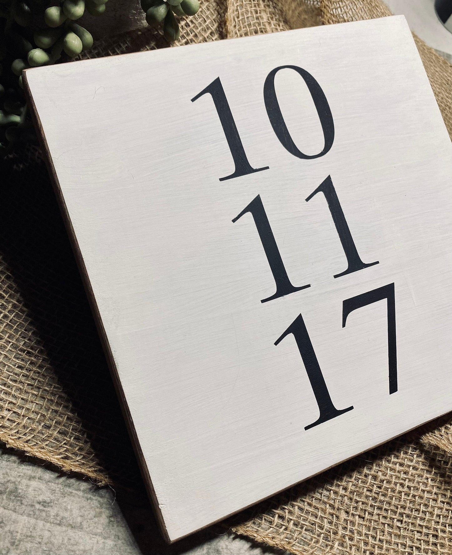 Personalized Important Date Wooden Sign