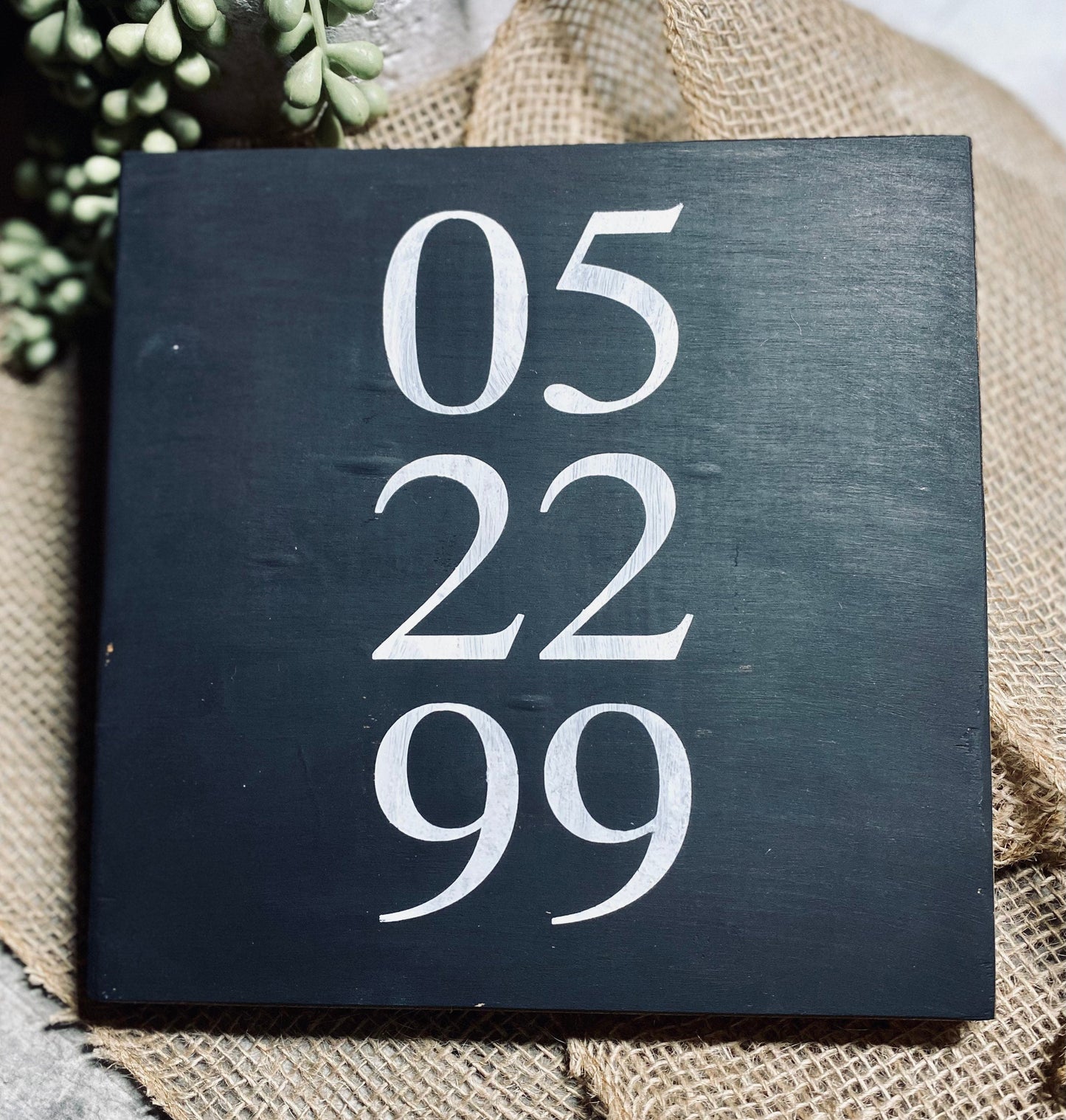 Personalized Important Date Wooden Sign